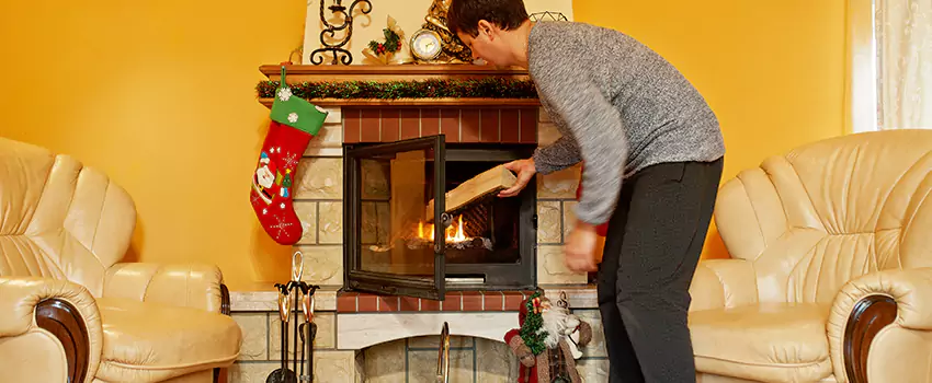 Rusted Metal Fireplace Restoration in Zanesville, Ohio